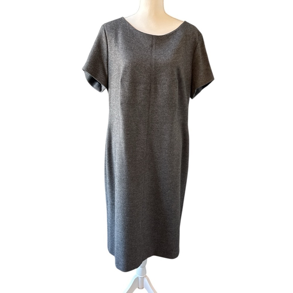 Escada Charcoal Gray Midi Dress size 46 (16 US)